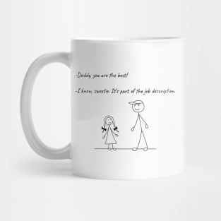 Stickman Family T-Shirt Daddy Job Description Best Tee Mug